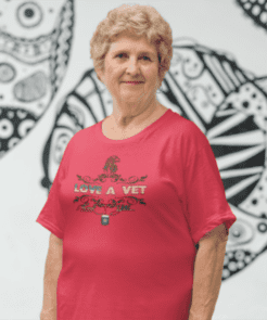 love a vet thank you womens plus size short sleeve shirt