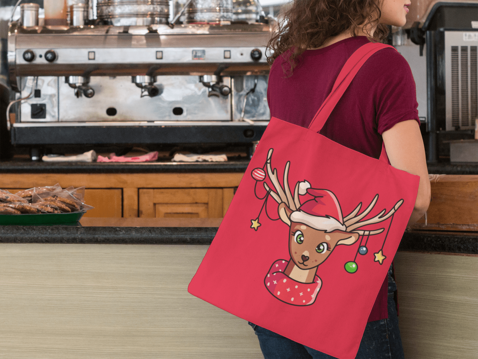 Decorated Reindeer Canvas Tote – Above Artistic