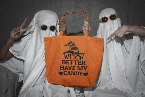 halloween goody bag -witch better have my candy text - orange
