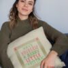 a merry little christmas pillow cover