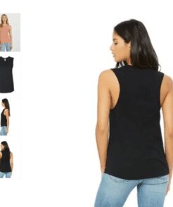 woman jersey muscle shirt as shown by wholesaler